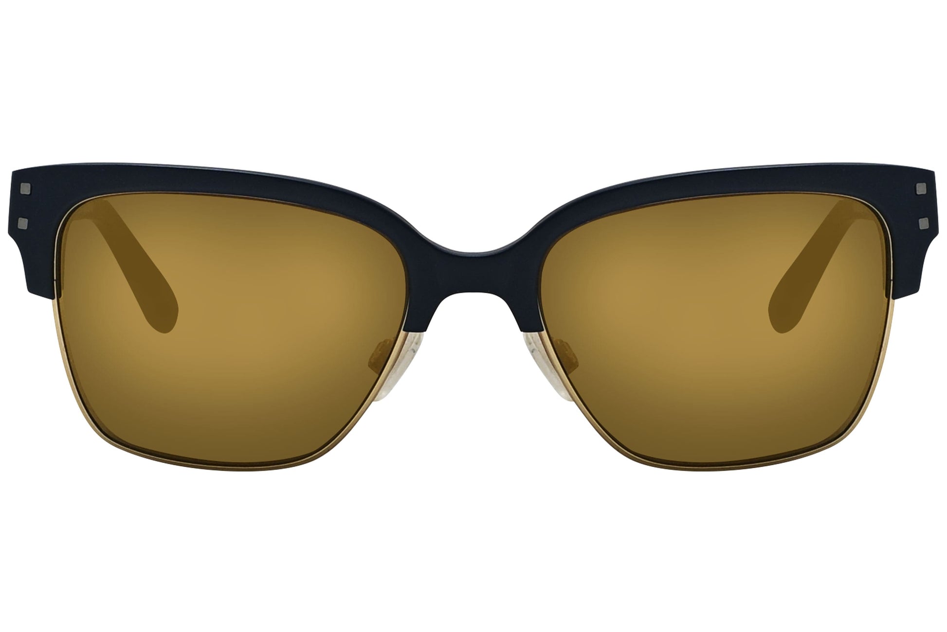 Marma London Blue Color Browline Sunglasses Viewed From Front angle.