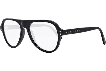 marni aviator black eyeglasses frame 45-degree angle view