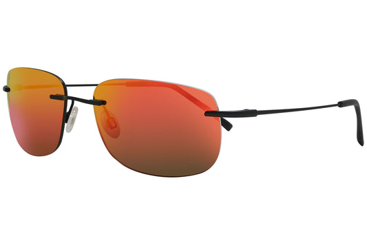 Maui Jim Rectangle Orange and Black Sunglasses Model: MJ334-2M Side View