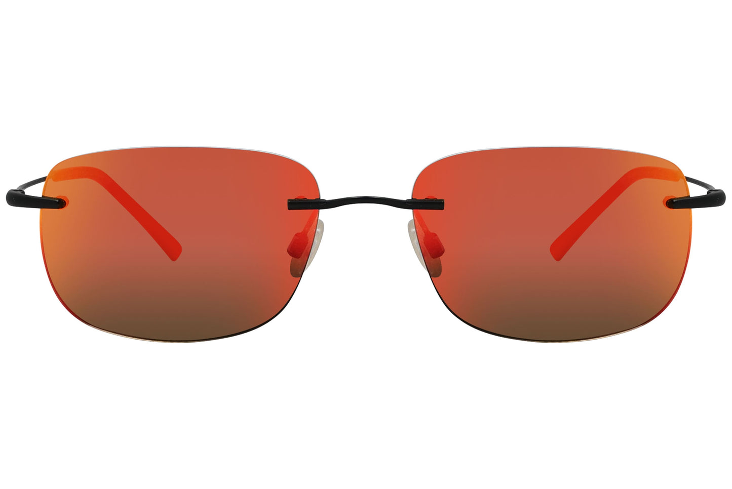 Maui Jim Rectangle Orange and Black Sunglasses Model: MJ334-2M Front View