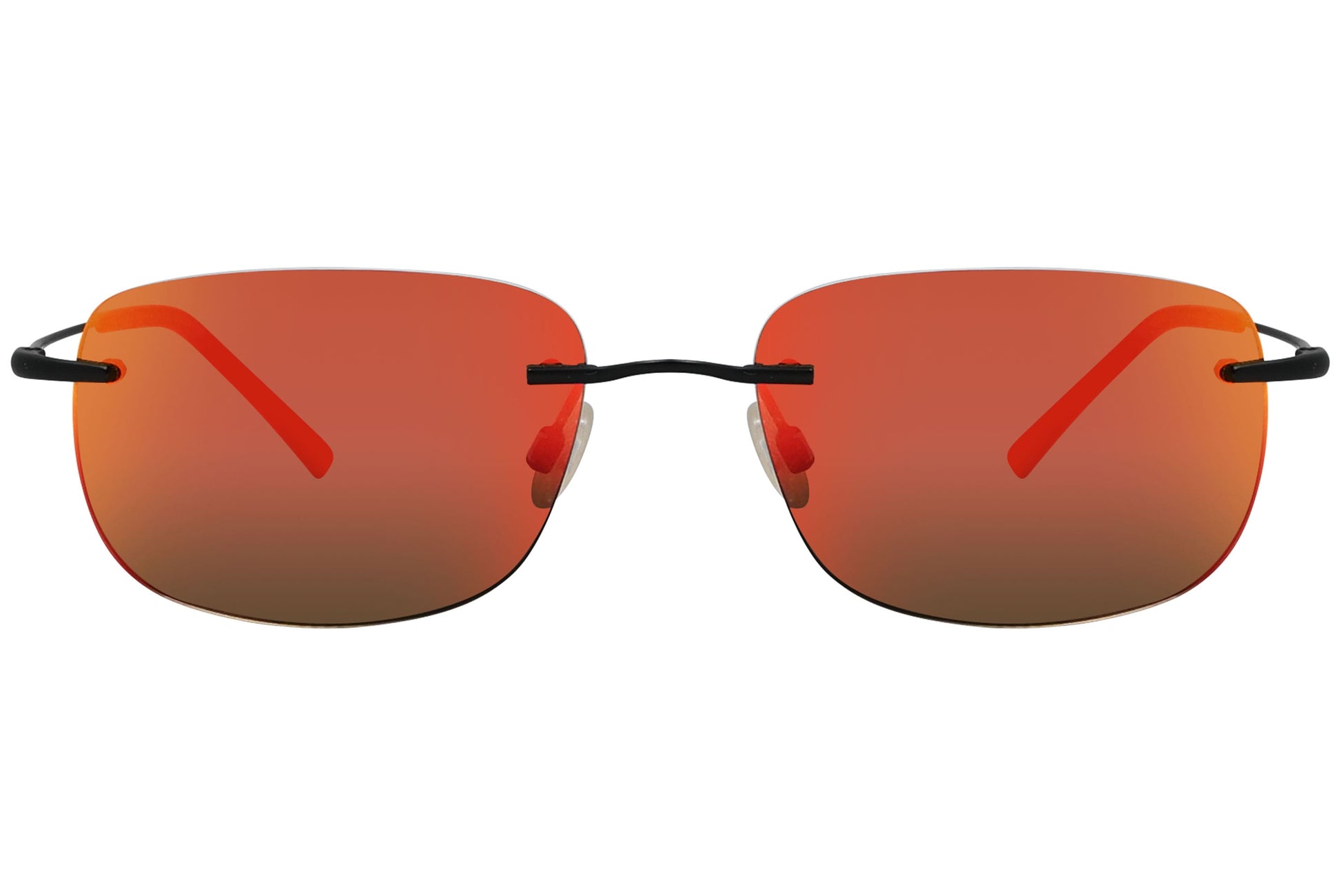 Maui Jim Rectangle Orange and Black Sunglasses Model: MJ334-2M Front View