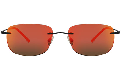 Maui Jim Rectangle Orange and Black Sunglasses Model: MJ334-2M Front View