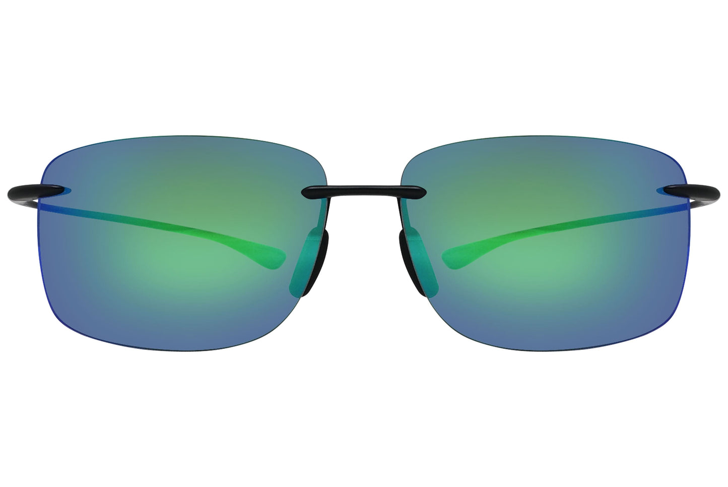 Maui Jim Rectangle Blue and Green Sunglasses Model: MJ443-2M Front View