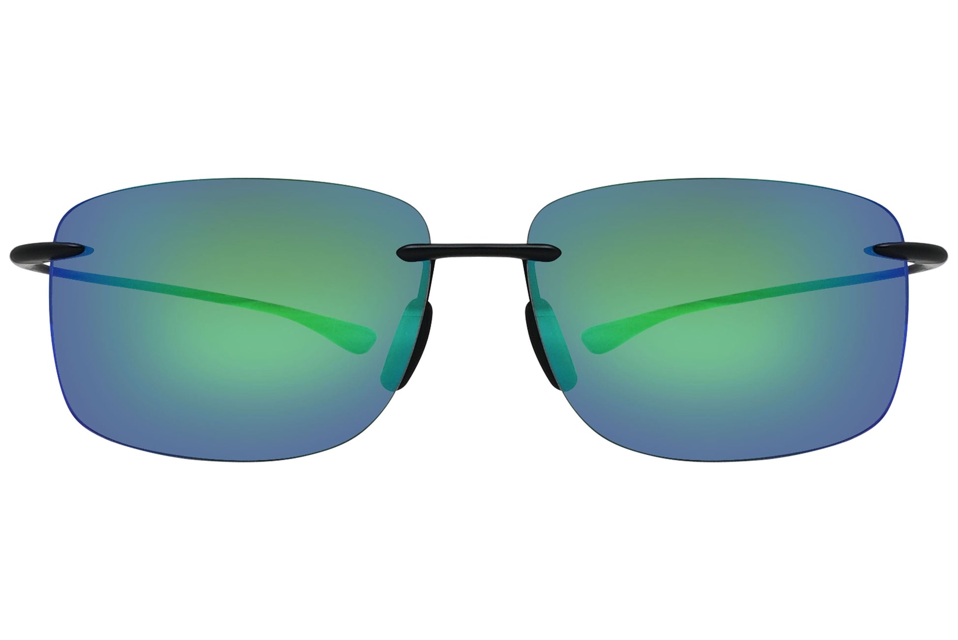 Maui Jim Rectangle Blue and Green Sunglasses Model: MJ443-2M Front View