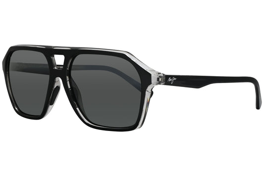 Maui Jim Geometric Black Sunglasses Model: MJ880-02 Side View