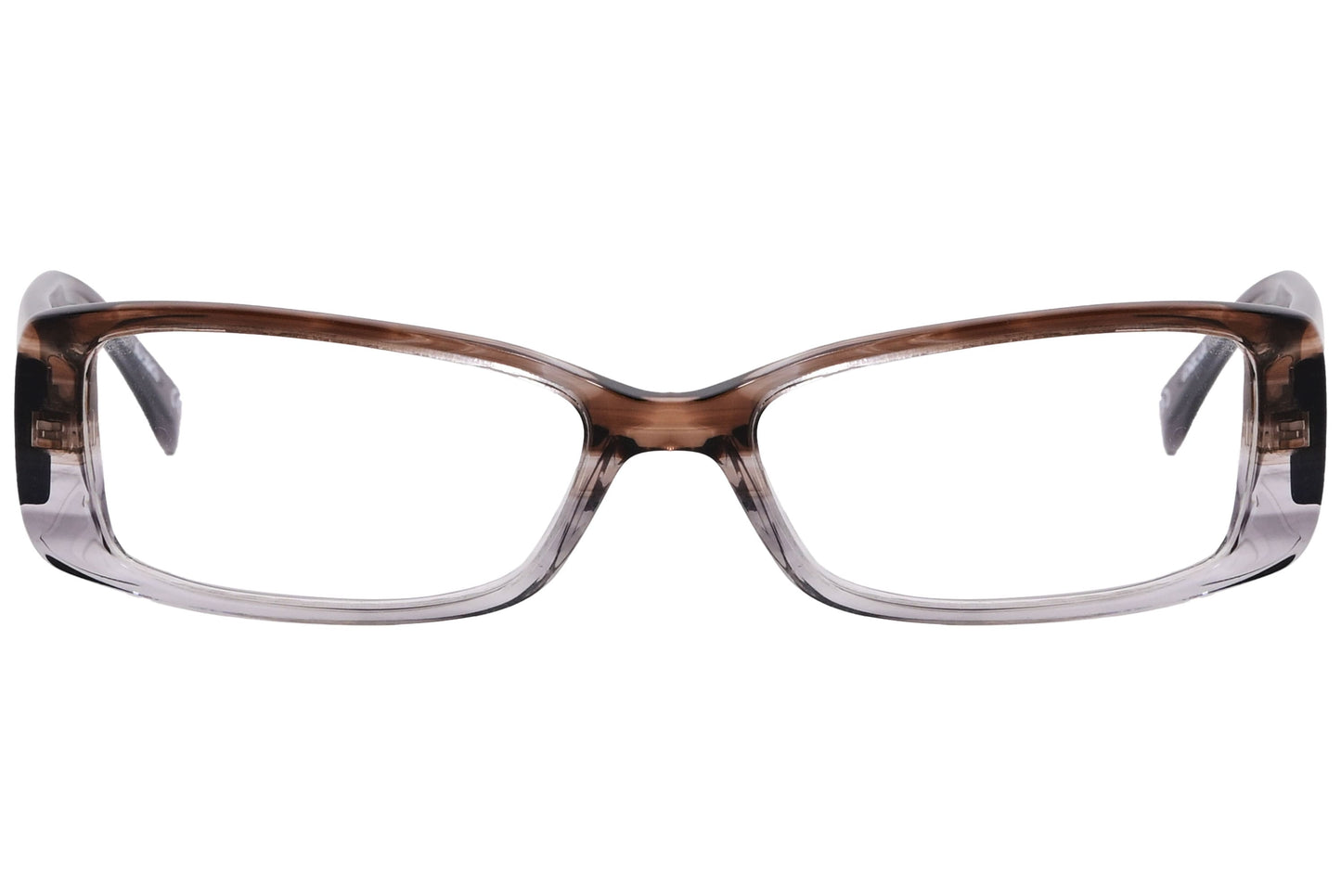 max&co rectangle gray eyeglasses frame viewed from front angle.