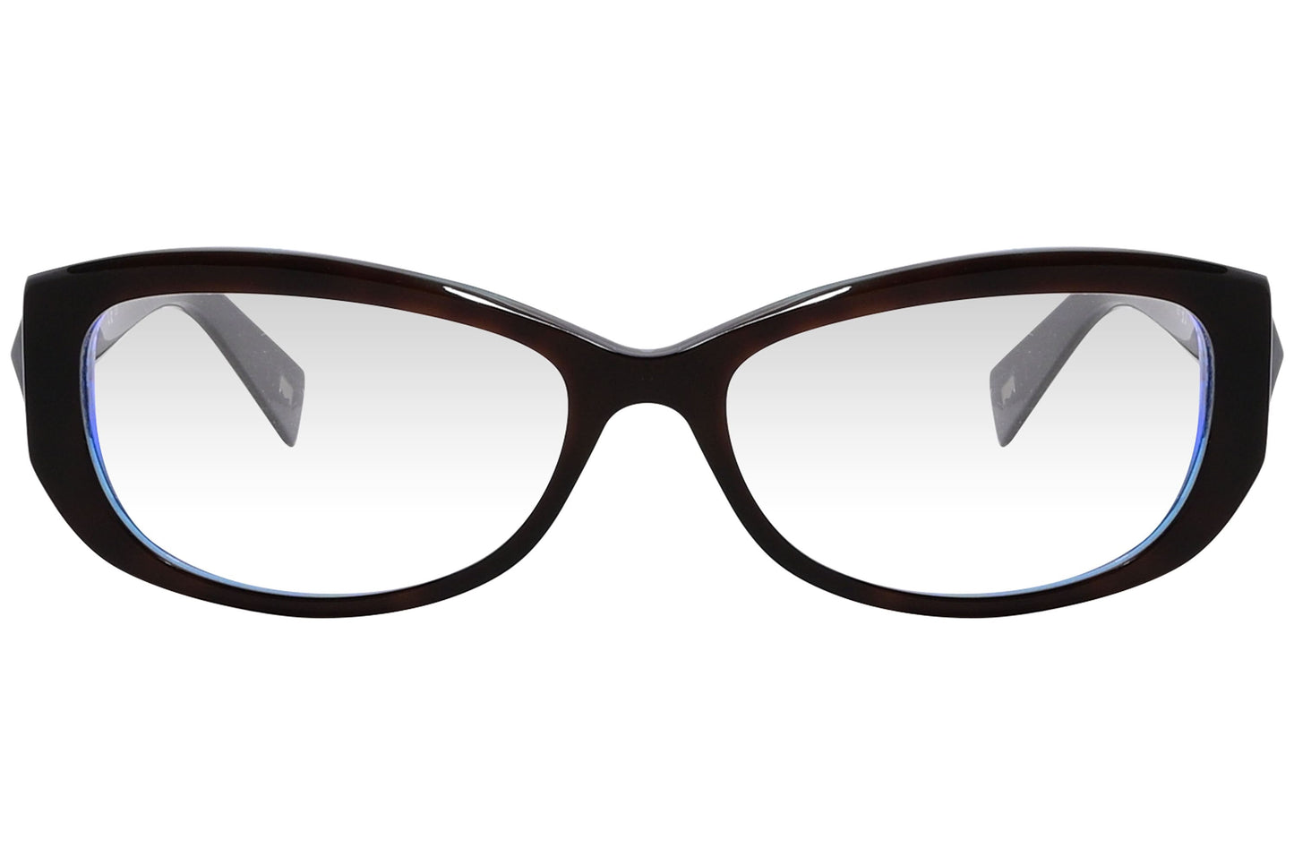 max mara cat-eye black eyeglasses frame viewed from front angle.