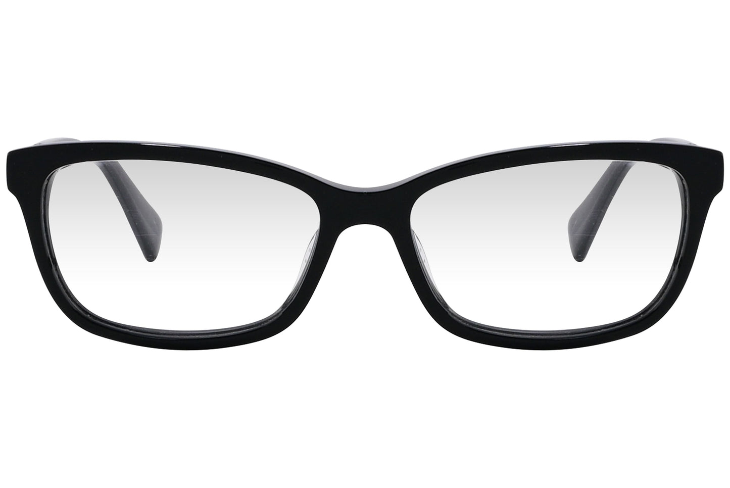 max mara rectangle black eyeglasses frame viewed from front angle.