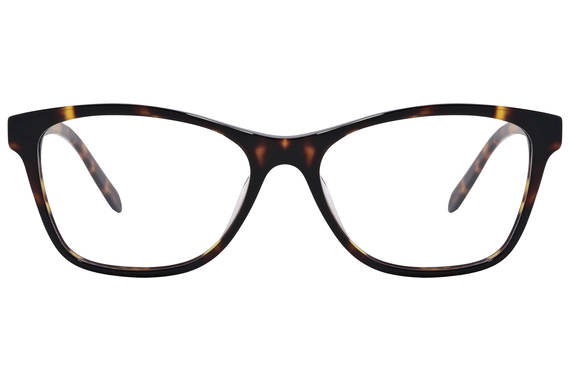 max mila cat-eye tortoise eyeglasses frame viewed from front angle.