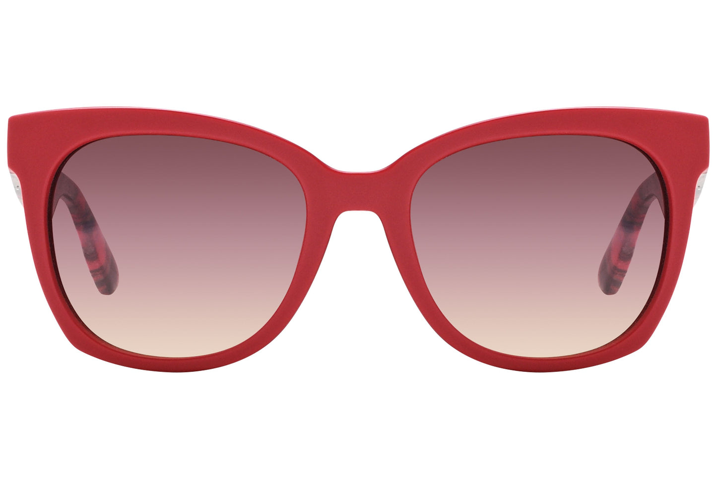 mcqueen oval red with tortoise eyeglasses frame viewed from a 90-degree angle.