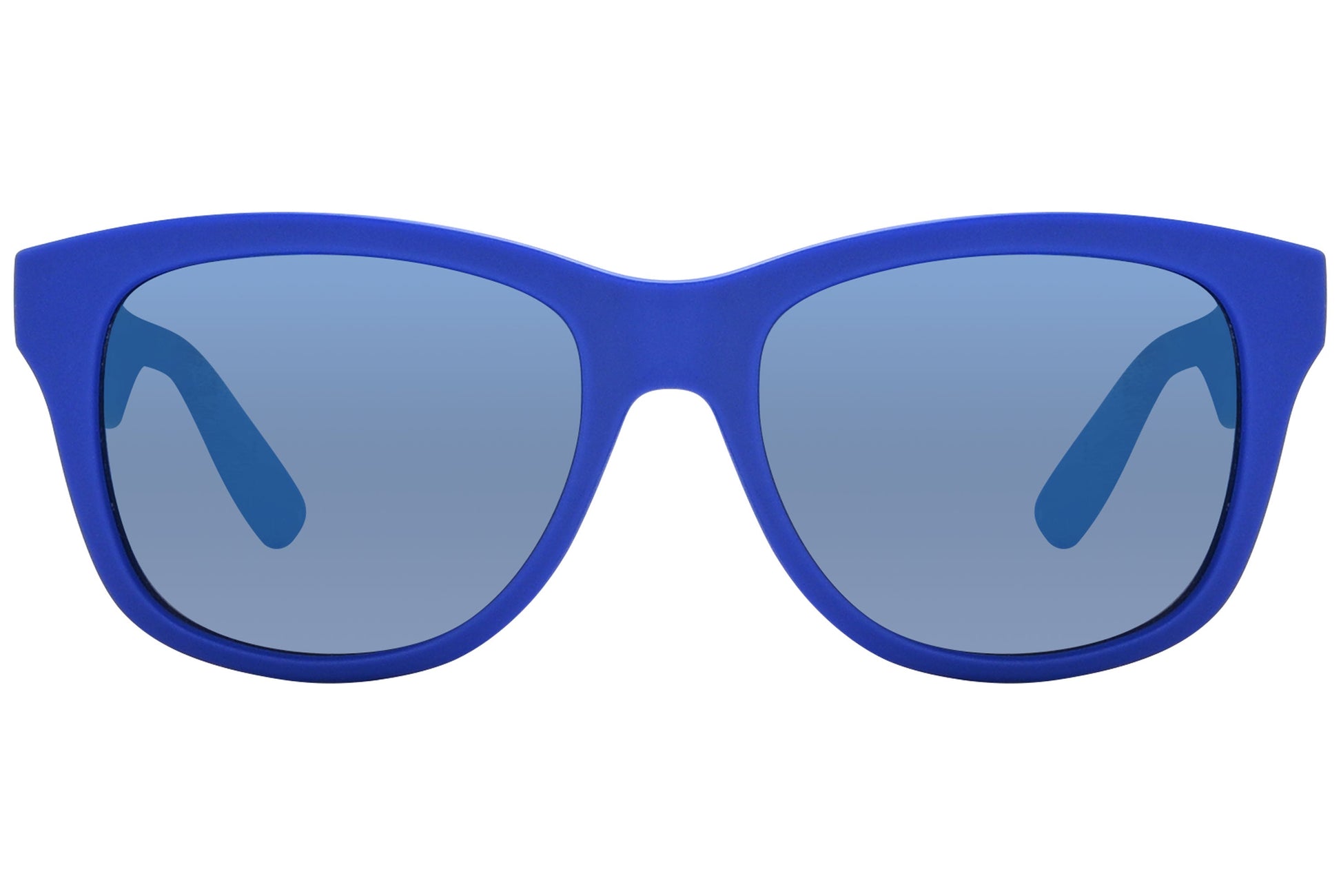 mcqueen oval blue with tortoise eyeglasses frame viewed from a 90-degree angle.