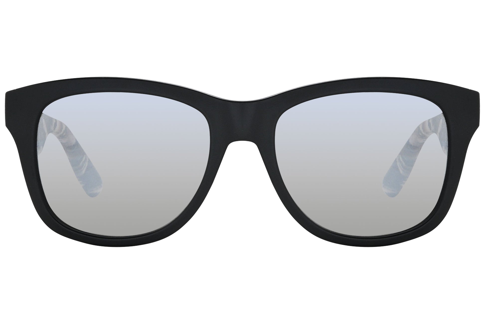 mcqueen oval black with tortoise eyeglasses frame viewed from a 90-degree angle.