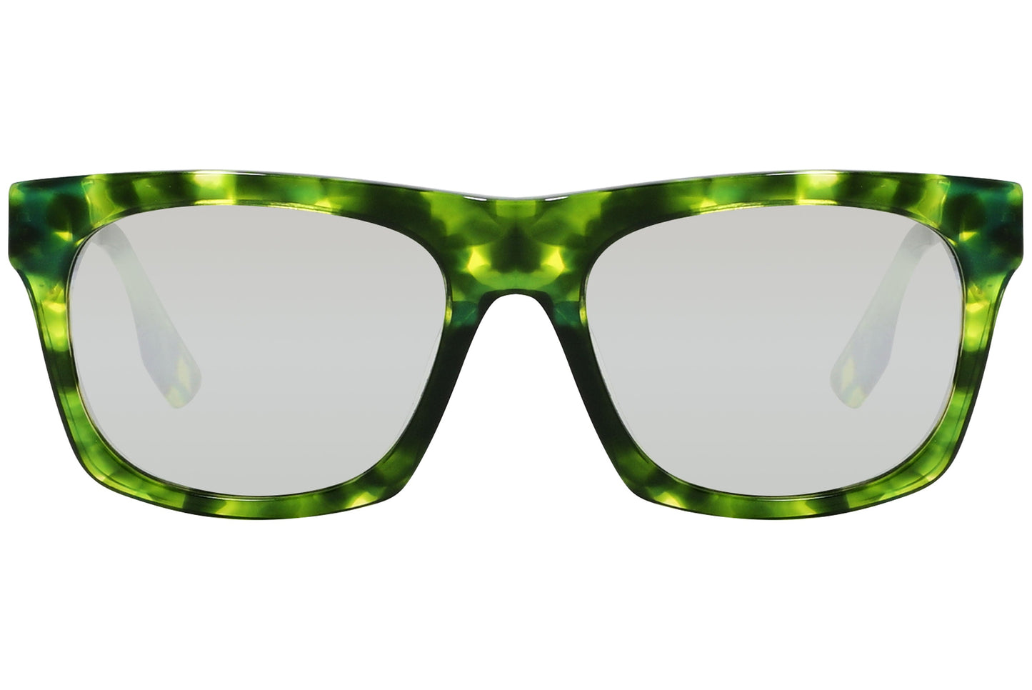 mcqueen oval  tortoise eyeglasses frame viewed from a 90-degree angle.