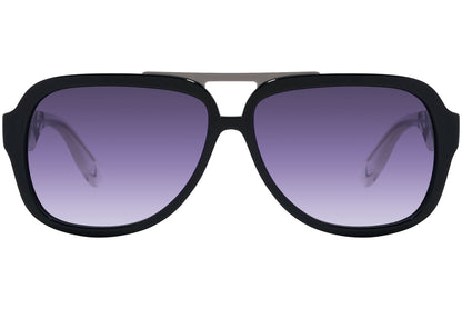 mcqueen oval black with tortoise eyeglasses frame viewed from a 90-degree angle.