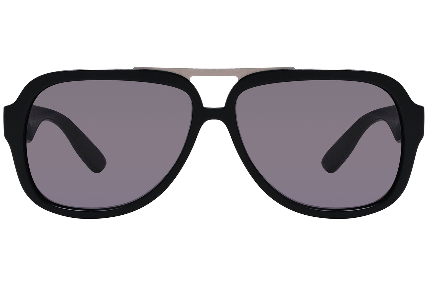 mcqueen aviator black eyeglasses frame viewed from a 90-degree angle.