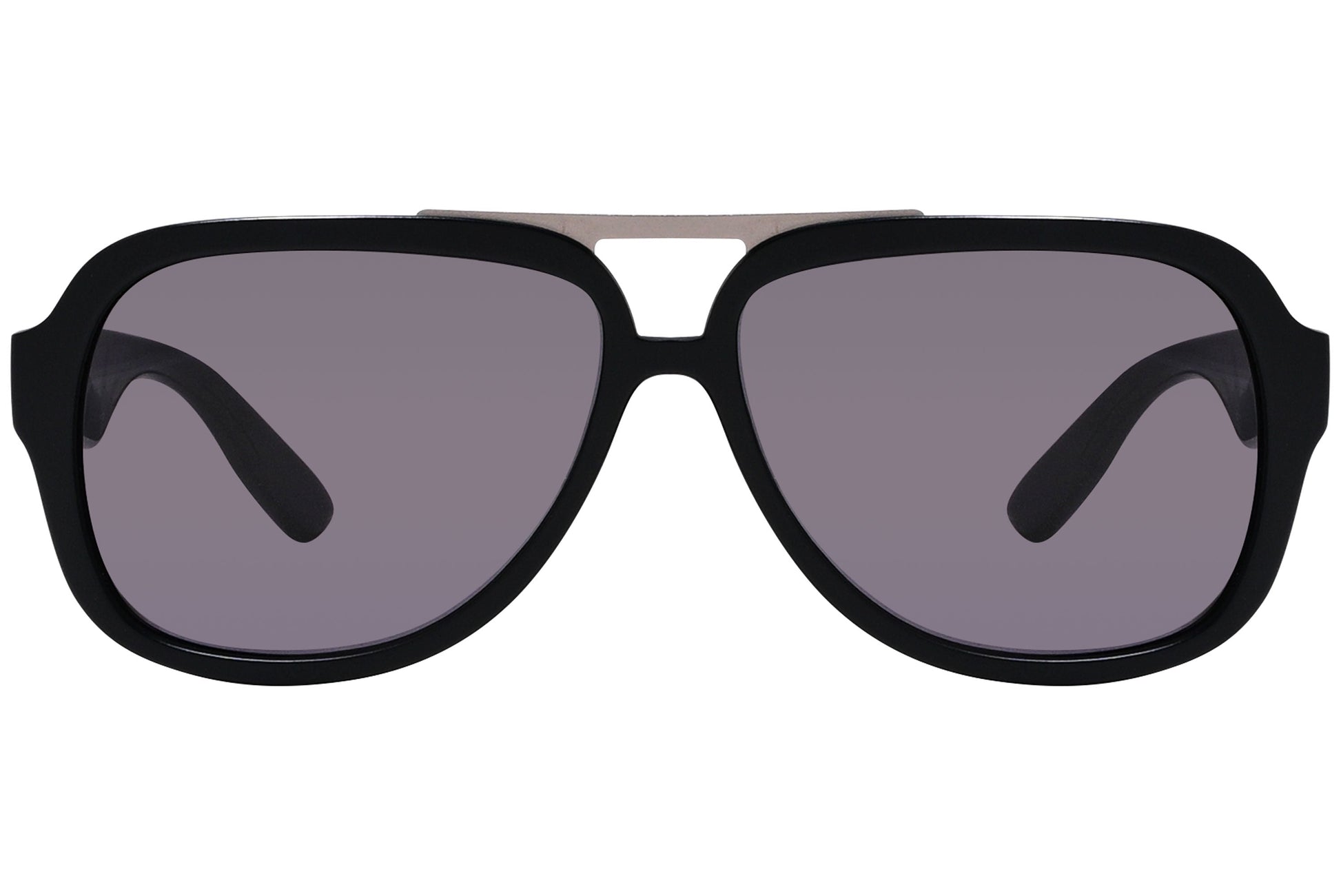 mcqueen aviator black eyeglasses frame viewed from a 90-degree angle.