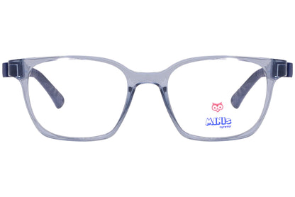 minis eyewear rectangle blue unbreakable eyeglasses frame viewed from Front angle.