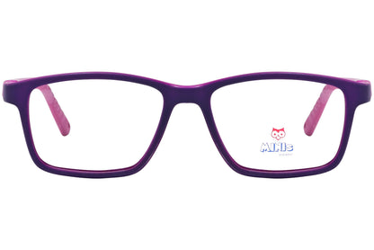 minis eyewear rectangle purple unbreakable eyeglasses frame viewed from Front angle.