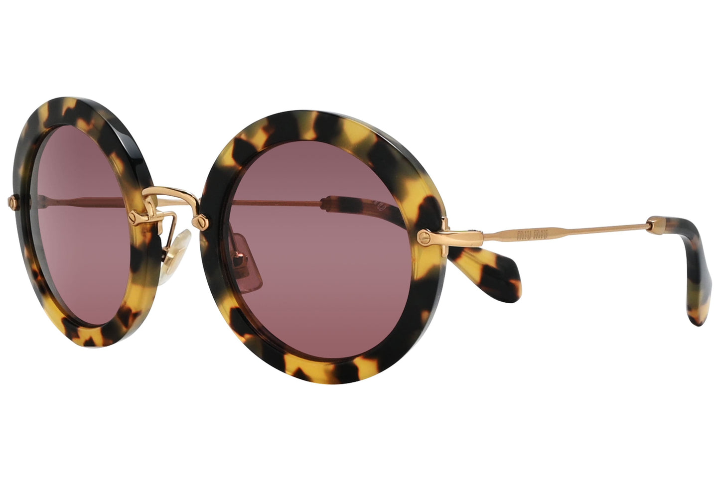 Miu Miu Round Tortoise Sunglasses Model: SMU13N-7S0-0A0