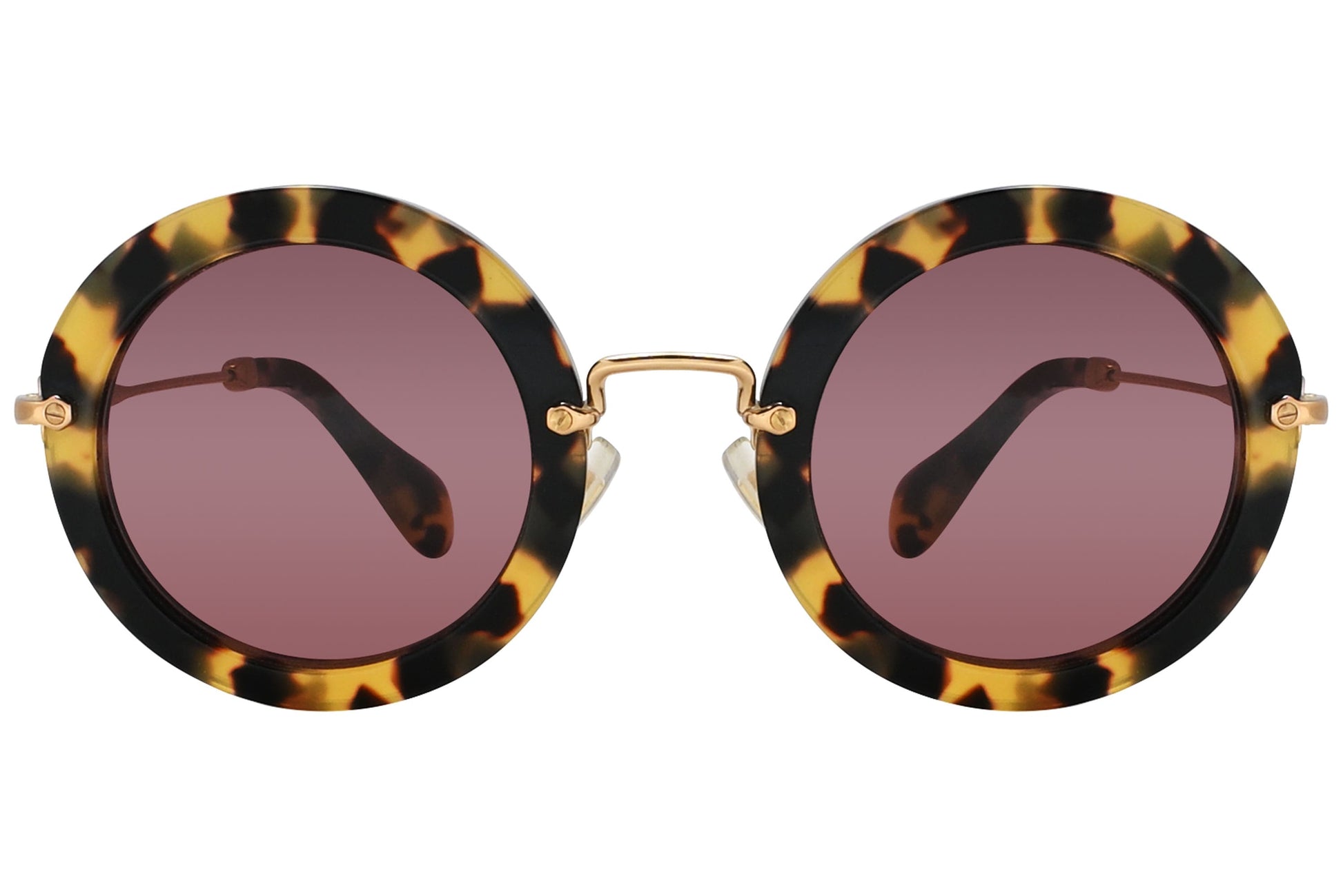 Miu Miu Round Tortoise Sunglasses Model: SMU13N-7S0-0A0