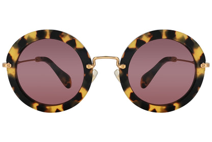 Miu Miu Round Tortoise Sunglasses Model: SMU13N-7S0-0A0