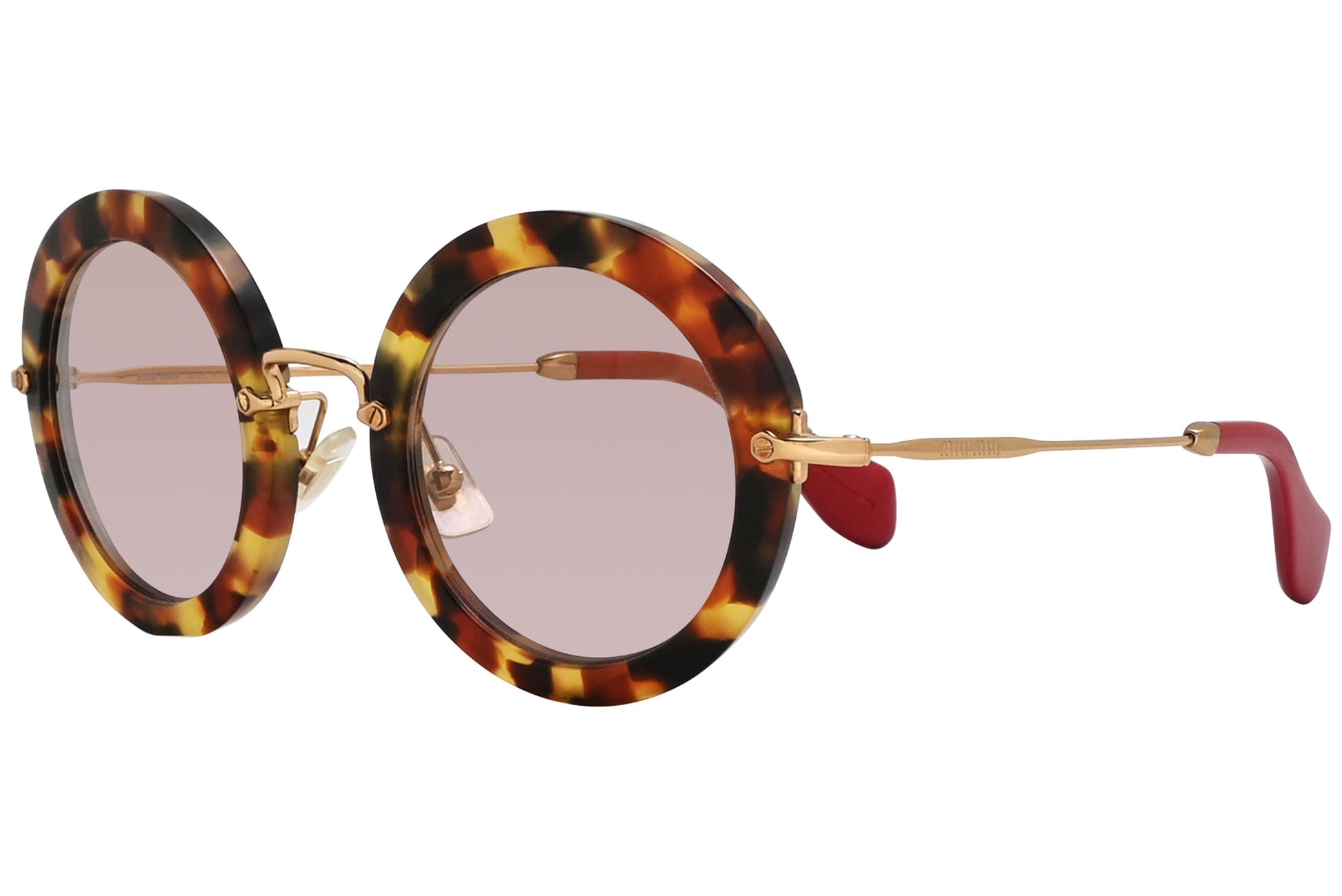 Miu Miu Round Tortoise Sunglasses Model: SMU13N-UA5-4M2