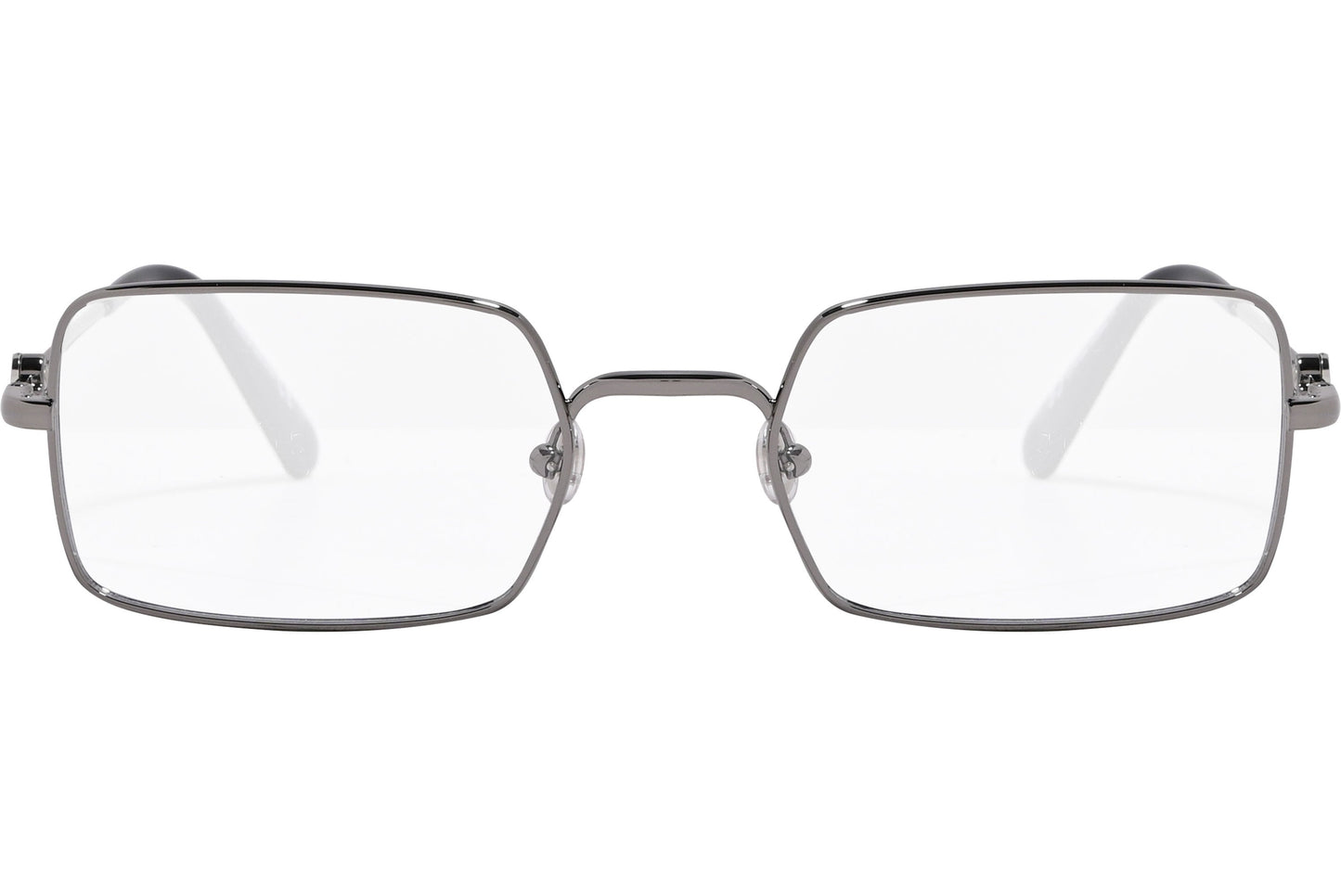 moncler round black eyeglasses frame viewed from the front.