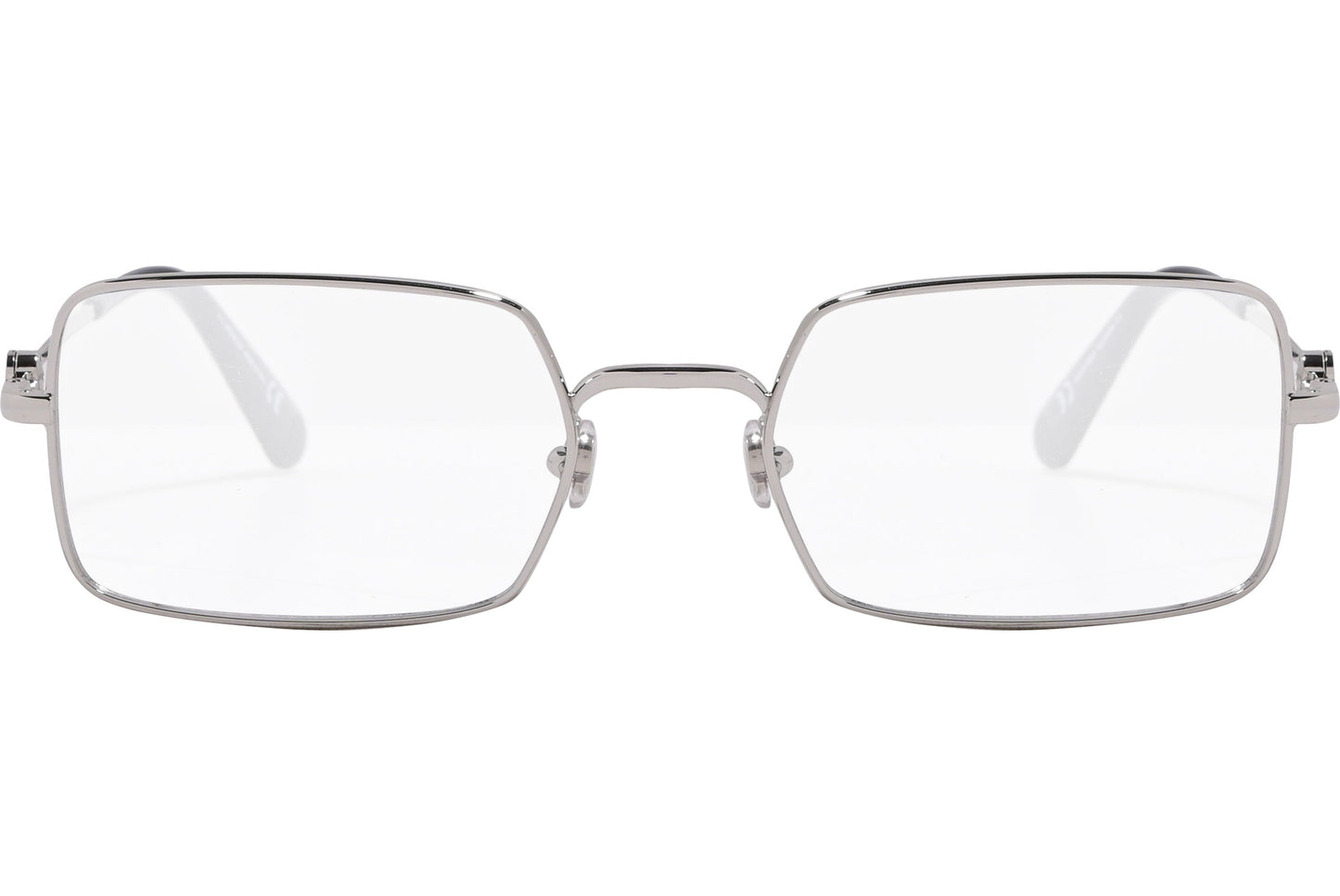 moncler round black eyeglasses frame viewed from the front.