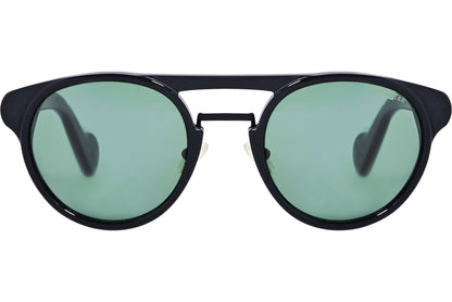 Moncler Black Color Aviator Sunglasses Viewed From Front Angle.