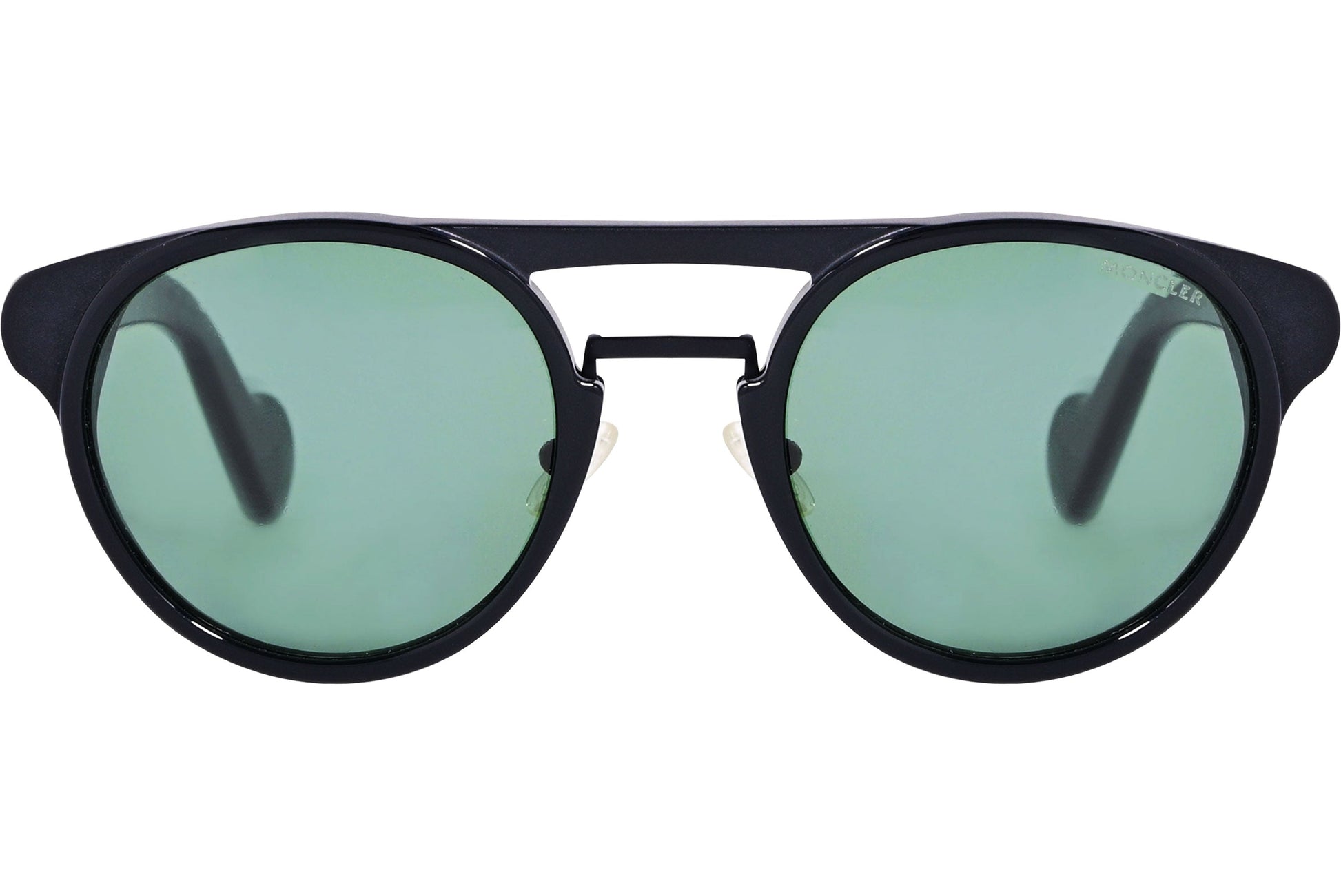 Moncler Black Color Aviator Sunglasses Viewed From Front Angle.