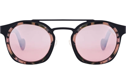 Moncler Tortoise Color Aviator Sunglasses Viewed From Front Angle.