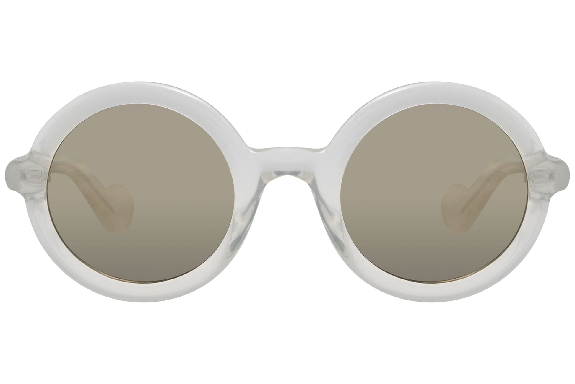 Moncler Round White Sunglasses Model: ML0005-22C Front View