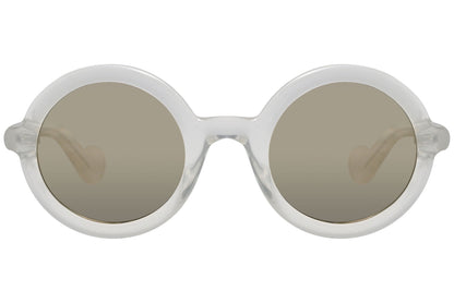 Moncler Round White Sunglasses Model: ML0005-22C Front View