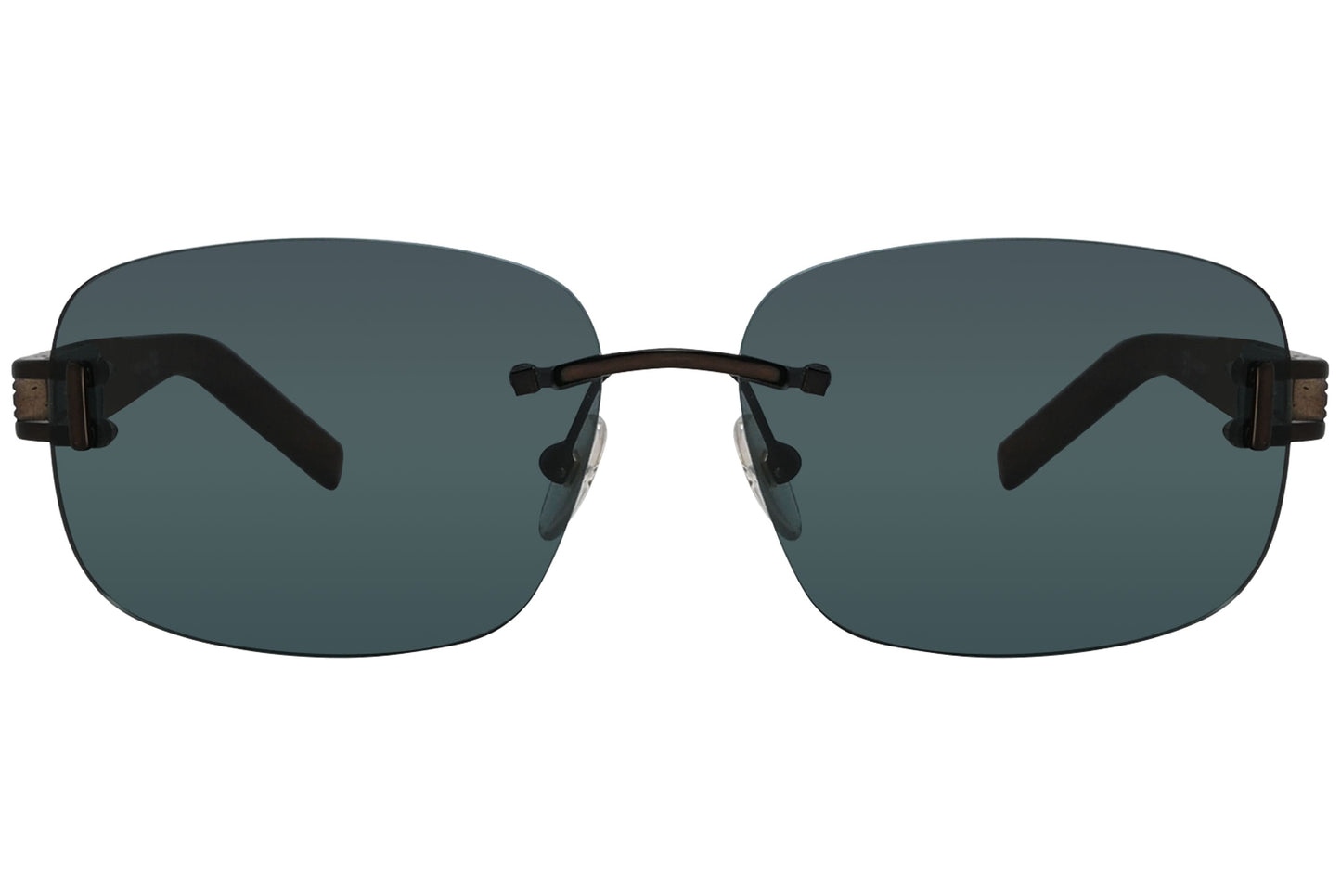 Montblanc Rectangle Wood Sunglasses Model: MB408S-49N Front View