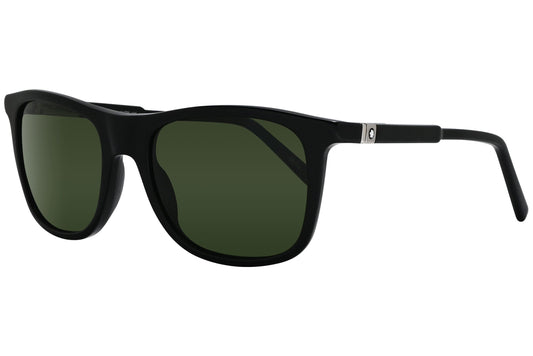 Montblanc Wayfarer Black Sunglasses Model: MB647S-01N Side View