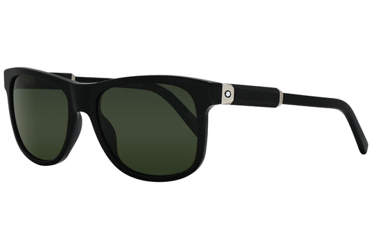 Montblanc Wayfarer Black Sunglasses Model: MB654S-01N Side View