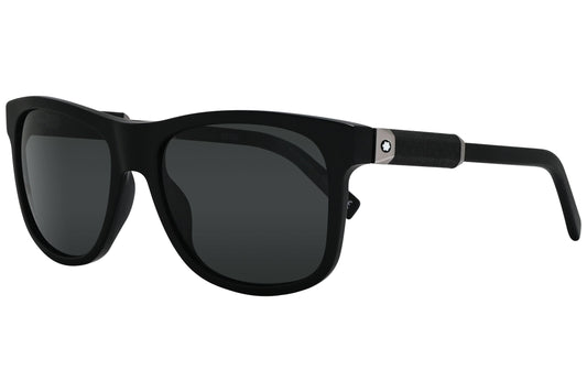 Montblanc Wayfarer Black Sunglasses Model: MB654S-02A Side View