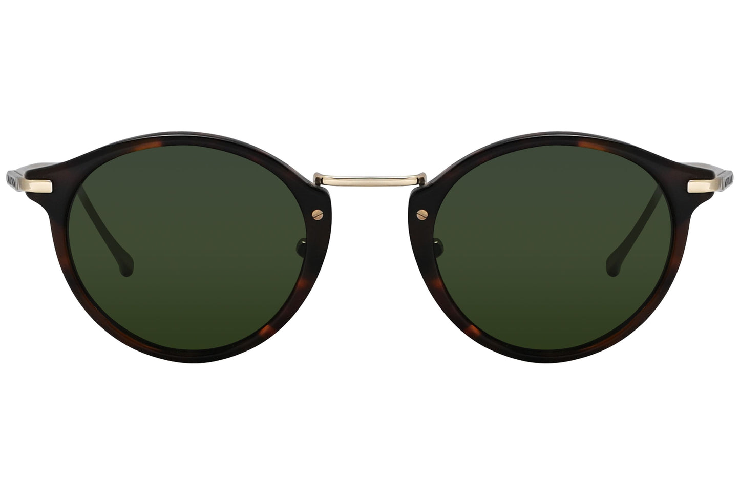 Montblanc Round Tortoise Sunglasses Model: MB656S-TITANIUM-52N Front View