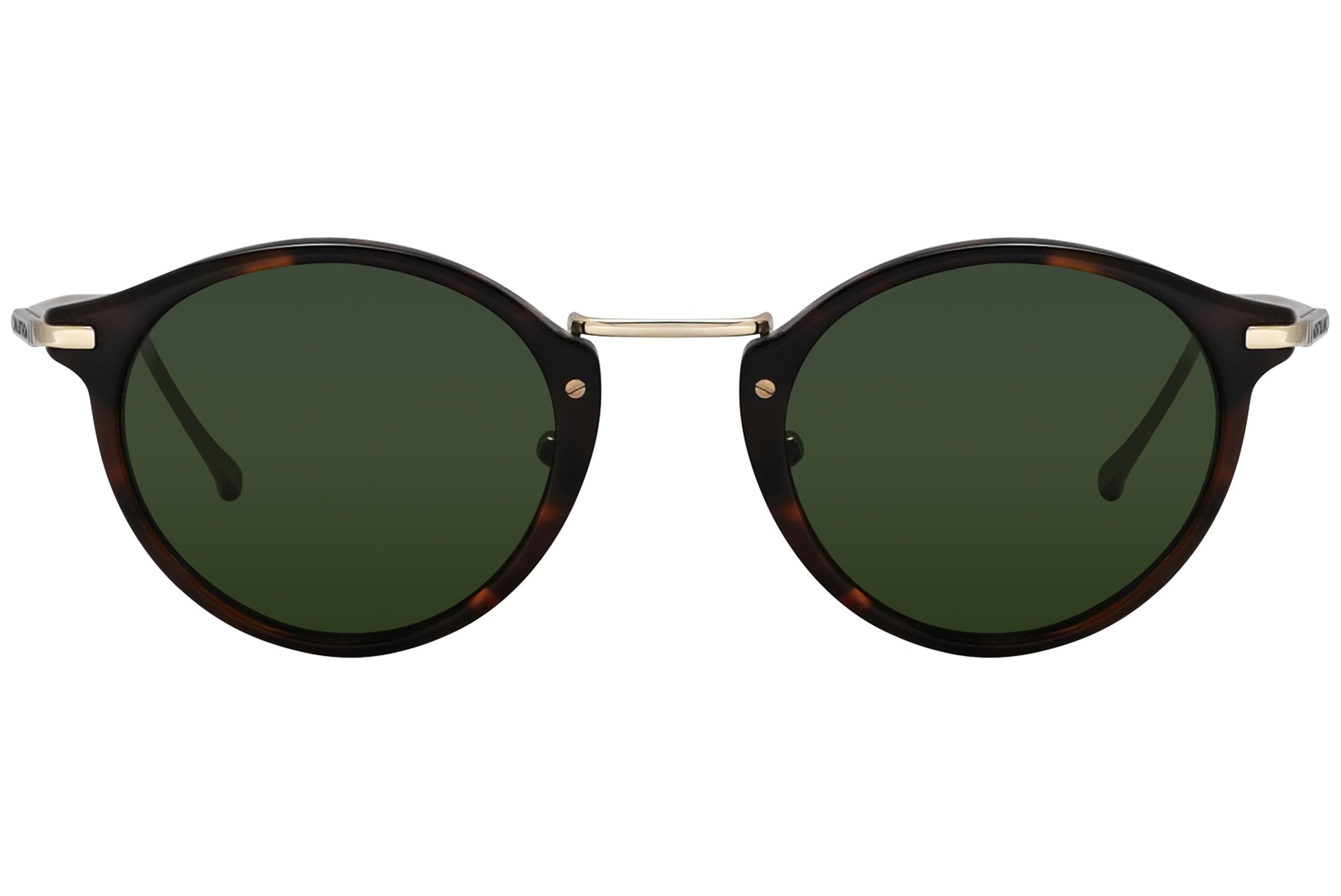 Montblanc Round Tortoise Sunglasses Model: MB656S-TITANIUM-52N Front View