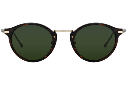 Montblanc Round Tortoise Sunglasses Model: MB656S-TITANIUM-52N Front View