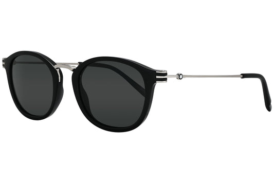 Montblanc Round Black Sunglasses Model: MB697S-01A Side View