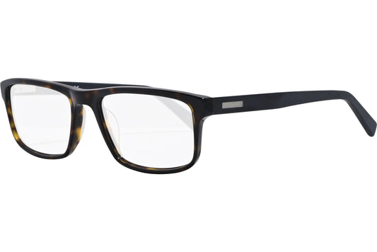 nautica rectangle tortoise eyeglasses frame viewed from a 45-degree angle.