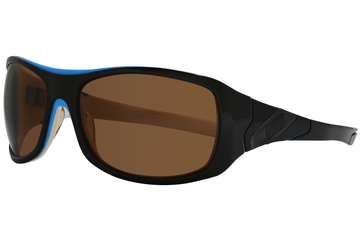 Oakley Rectangle Black with Blue Sunglasses Model: SIDEWAYS-05991 Side View