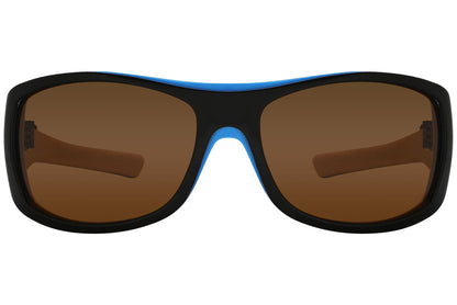 Oakley Rectangle Black with Blue Sunglasses Model: SIDEWAYS-05991 Front View