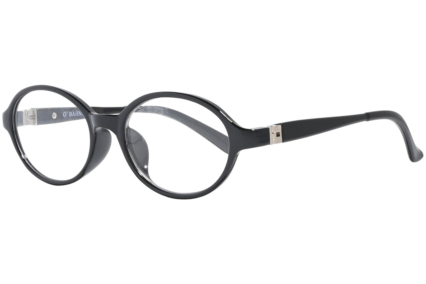 Side view of stylish eyeglasses with sleek frame design