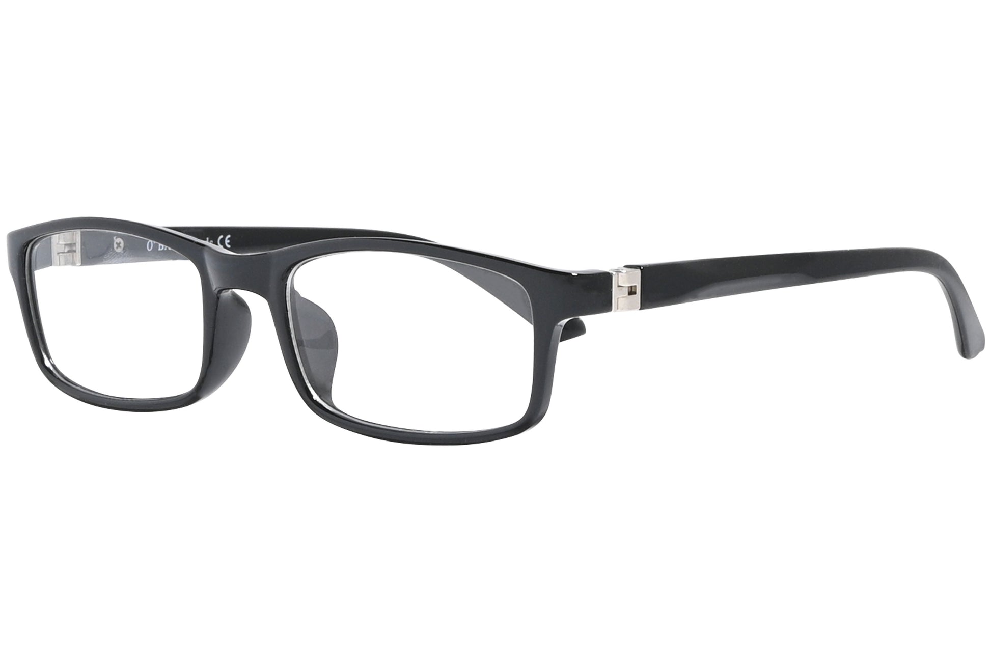 Side view of stylish eyeglasses with sleek frame design