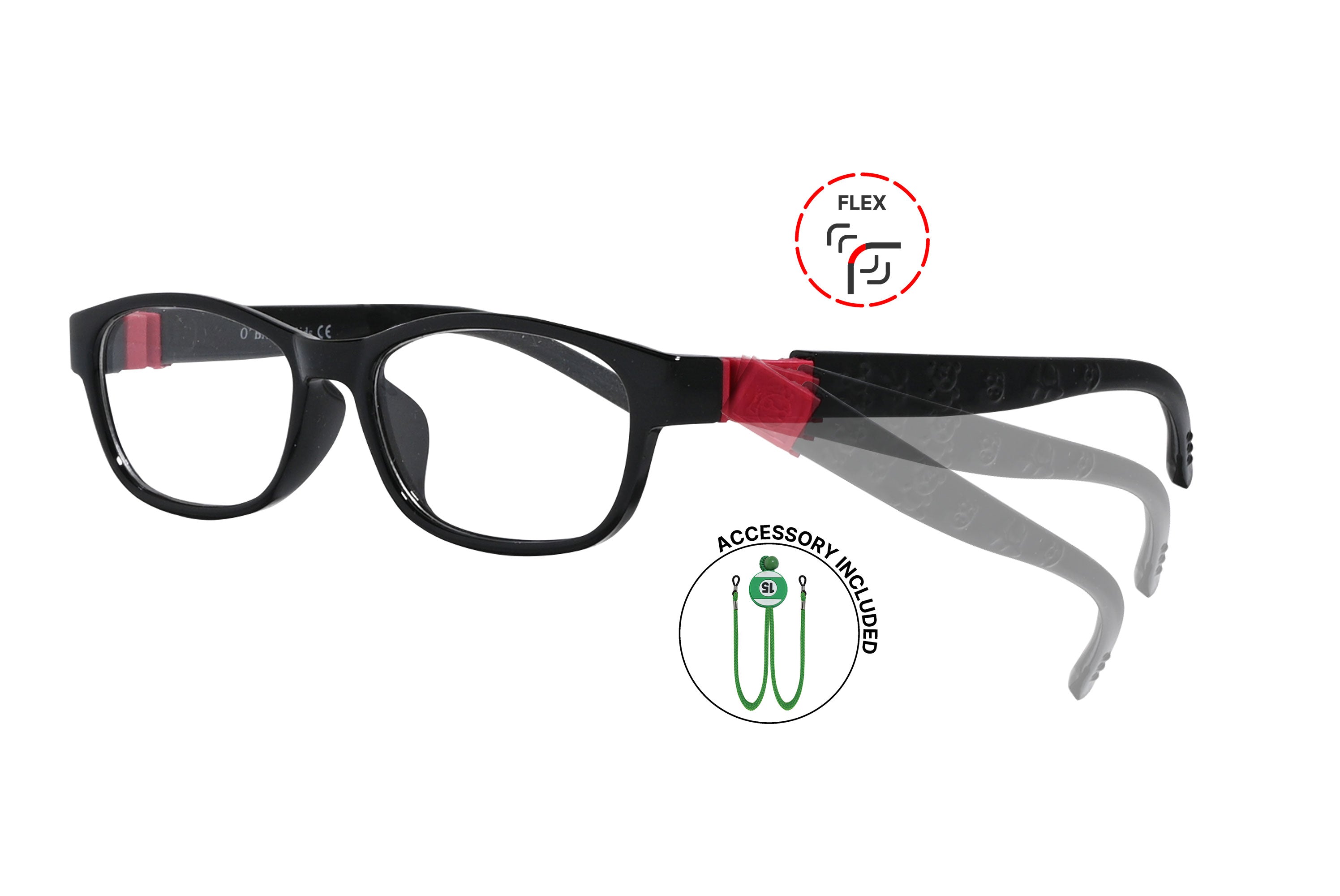 Kids Flexible Rectangle Eyeglasses