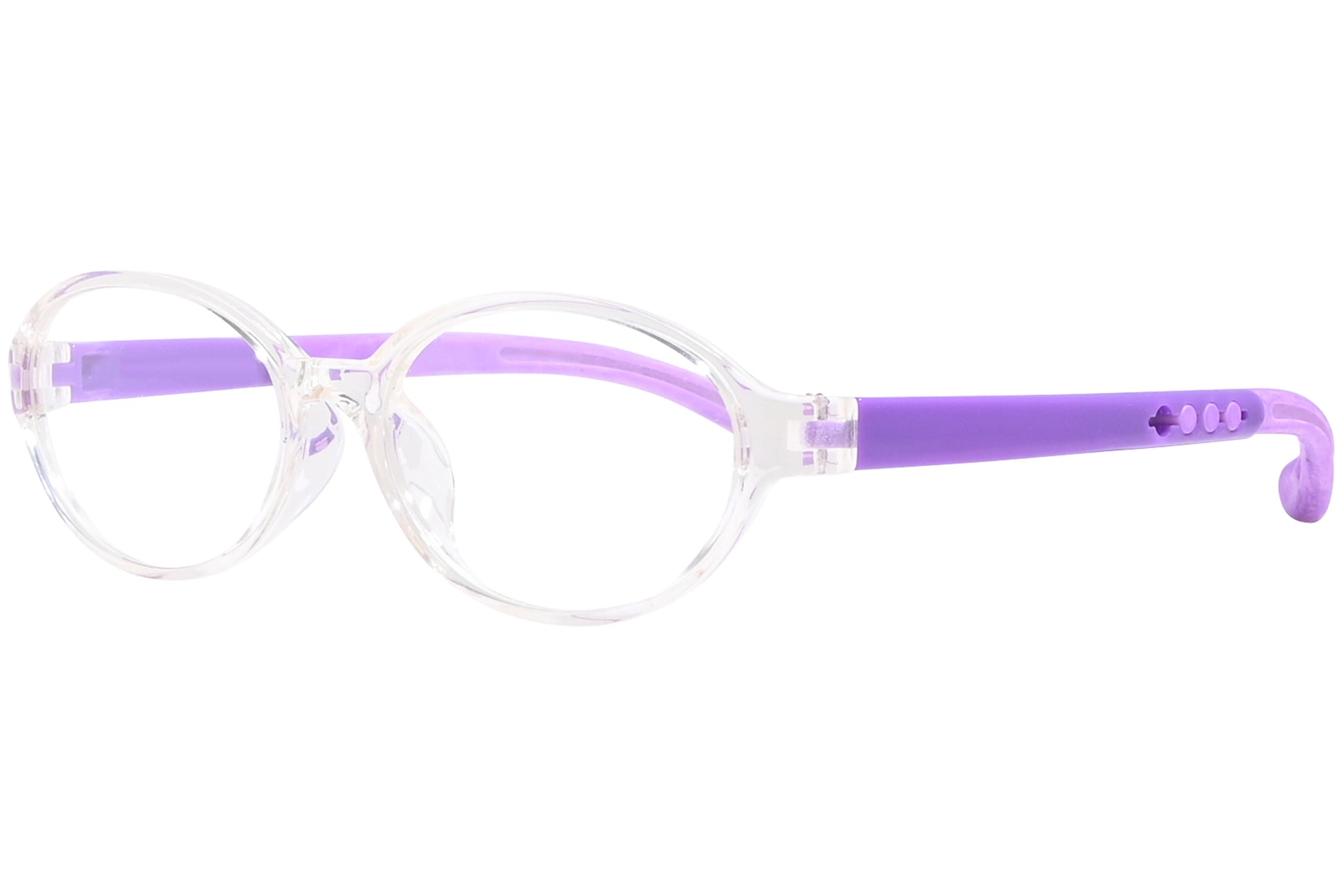 Side view of stylish eyeglasses with sleek frame design