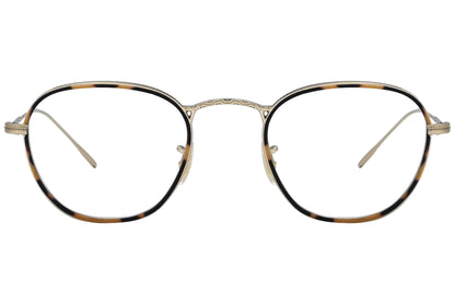 oliver peoples eoin tortoise eyeglasses frame viewed from front.