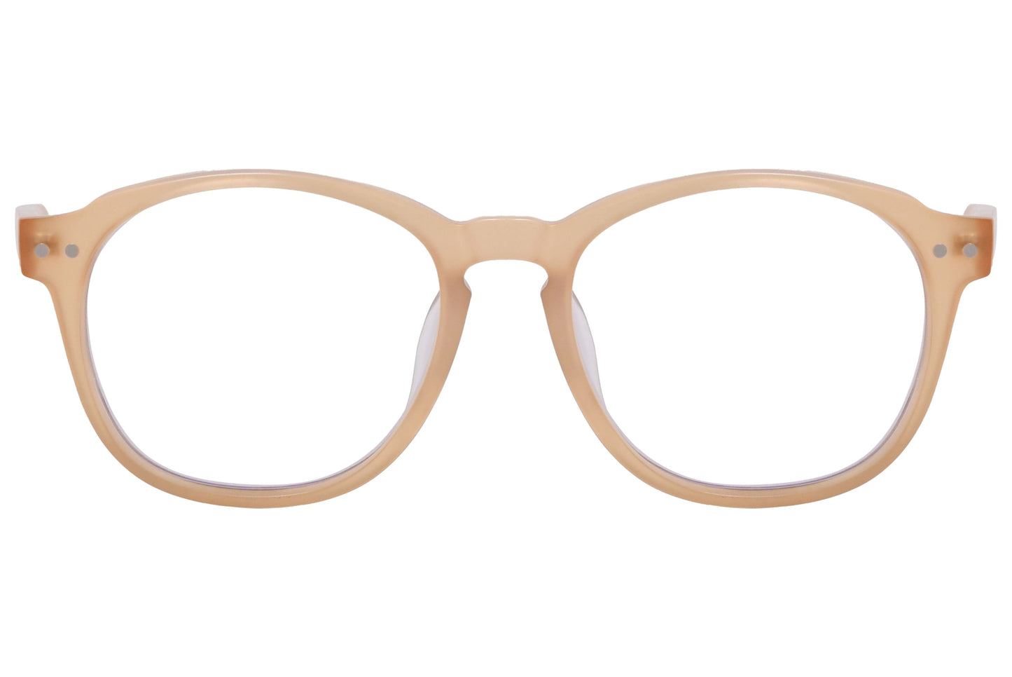 oryx rectangle cashmere eyeglasses frame viewed from front angle.